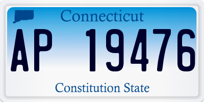 CT license plate AP19476