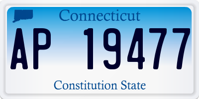 CT license plate AP19477