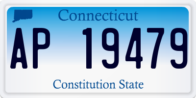 CT license plate AP19479
