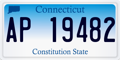 CT license plate AP19482