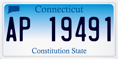 CT license plate AP19491