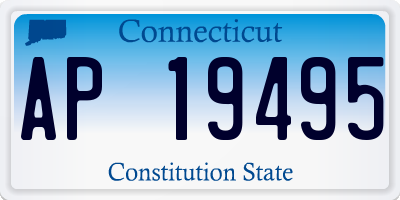 CT license plate AP19495