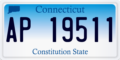 CT license plate AP19511
