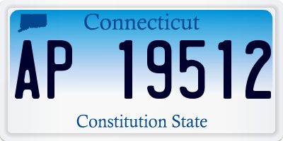 CT license plate AP19512