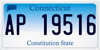 CT license plate AP19516