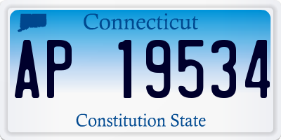 CT license plate AP19534