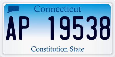 CT license plate AP19538