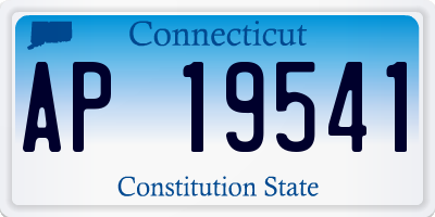 CT license plate AP19541
