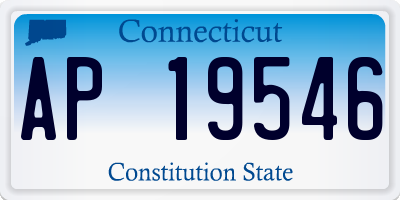 CT license plate AP19546