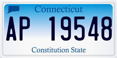 CT license plate AP19548