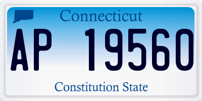 CT license plate AP19560