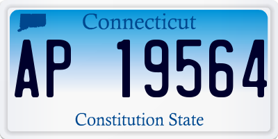 CT license plate AP19564