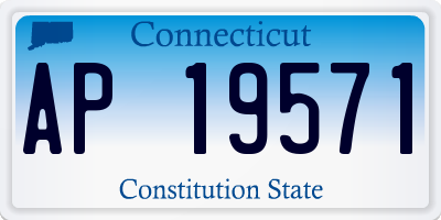 CT license plate AP19571