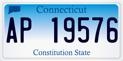 CT license plate AP19576