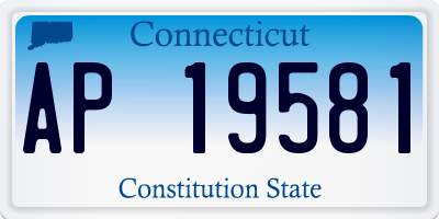 CT license plate AP19581