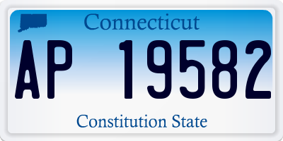 CT license plate AP19582