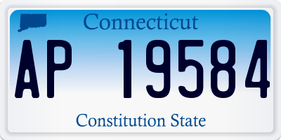 CT license plate AP19584