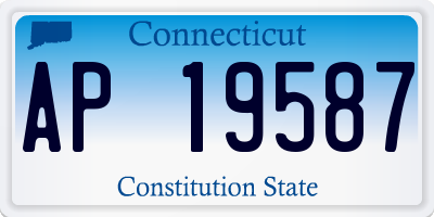 CT license plate AP19587