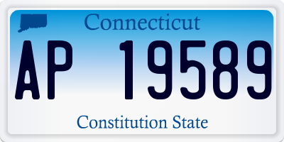 CT license plate AP19589
