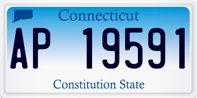 CT license plate AP19591