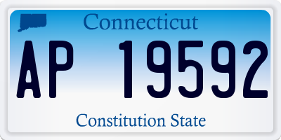 CT license plate AP19592
