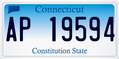 CT license plate AP19594