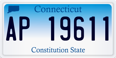 CT license plate AP19611