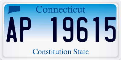 CT license plate AP19615
