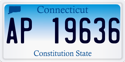 CT license plate AP19636
