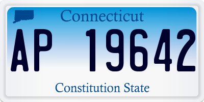 CT license plate AP19642