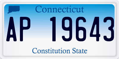 CT license plate AP19643