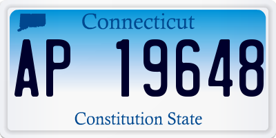 CT license plate AP19648