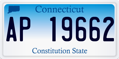 CT license plate AP19662