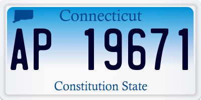 CT license plate AP19671
