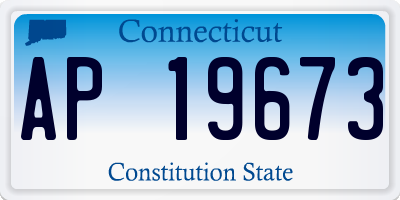 CT license plate AP19673