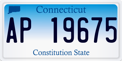 CT license plate AP19675