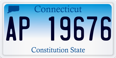 CT license plate AP19676