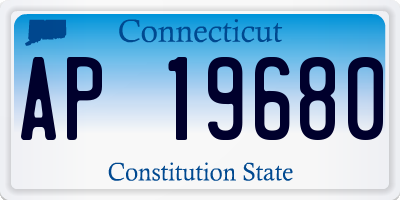 CT license plate AP19680