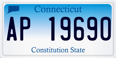 CT license plate AP19690