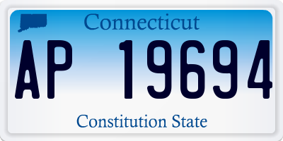 CT license plate AP19694