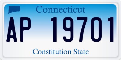 CT license plate AP19701