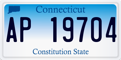 CT license plate AP19704