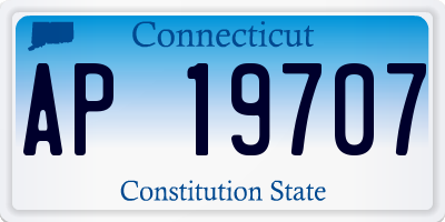 CT license plate AP19707