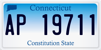 CT license plate AP19711
