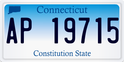 CT license plate AP19715