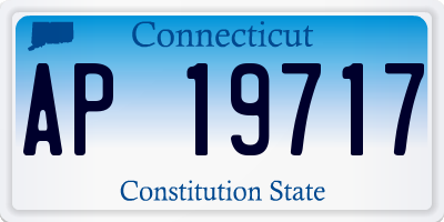 CT license plate AP19717