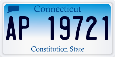 CT license plate AP19721