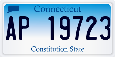 CT license plate AP19723