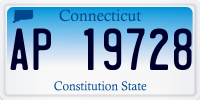 CT license plate AP19728