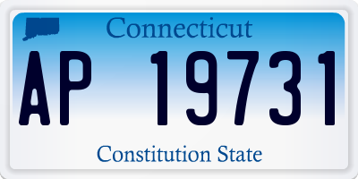 CT license plate AP19731